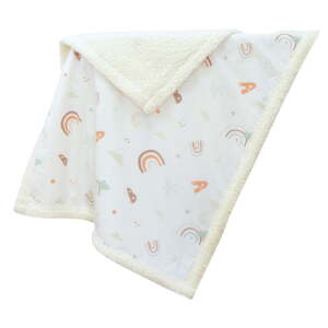 Bijela deka za bebe od renforce pamuka 75x100 cm Abc – Mijolnir