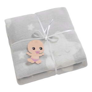Svijetlo siva deka za bebe od flisa 100x120 cm Star – Mijolnir