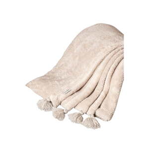 Svjetlo smeđi prekrivač od mikropliša 200x220 cm Puffy – Mijolnir
