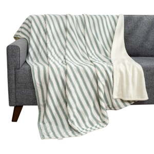 Bijela/zelena deka 150x190 cm Soren Wellsoft – Mijolnir