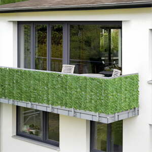 Zeleni plastičan balkonski zastor 300x100 cm Ivy – Maximex
