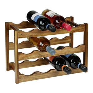 Držač za boce vina od masivnog bagrema u prirodnoj boji broj boca 12 kom 42x28x21 cm Fondi – Wenko