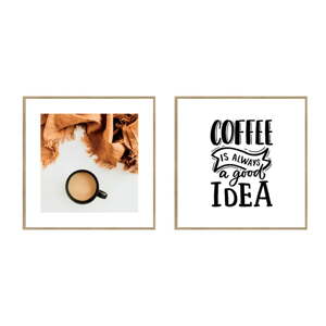 Slike u setu 2 kom 20x20 cm Coffee – knor