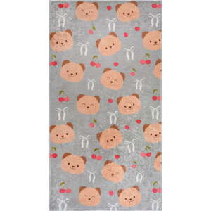Sivi/smeđi periv dječji tepih 60x100 cm Cute Teddies – Vitaus