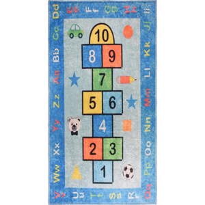 Plavi periv dječji tepih za igru 100x160 cm Hopscotch Blue – Vitaus