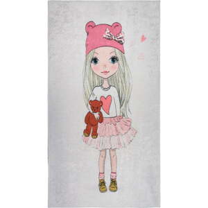 Periv dječji tepih 100x160 cm Cute Girl and the Bear – Vitaus