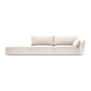 Bež baršunasta sofa s desnim kutom 264 cm Vanda – Mazzini Sofas