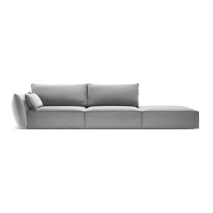 Svijetlo siva baršunasta sofa s lijevim kutom 264 cm Vanda – Mazzini Sofas