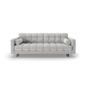 Svijetlo siva sklopiva/s prostorom za odlaganje sofa od bouclé tkanine 222 cm Bali – Cosmopolitan Design