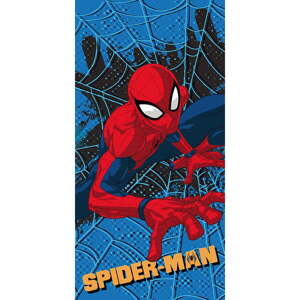 Crveni/plavi dječji ručnik od mikrovlakana 70x140 cm Spider-man – Jerry Fabrics