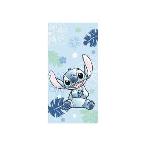 Plavi pamučan dječji ručnik 70x140 cm Lilo and Stitch "Ohana Blue" – Jerry Fabrics