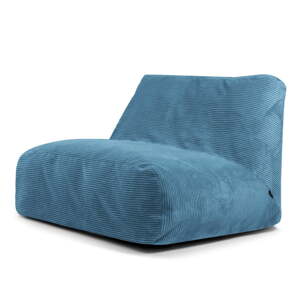 Plava vreća za sjedenje od samta Sofa Tube – SLOWDOWN