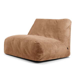 Smeđa vreća za sjedenje od samta Sofa Tube – SLOWDOWN