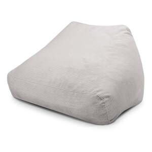 Svijetlo siva vreća za sjedenje od samta Sofa Snug – SLOWDOWN
