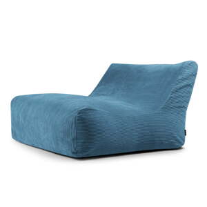 Plava vreća za sjedenje od samta Sofa Lounge – SLOWDOWN
