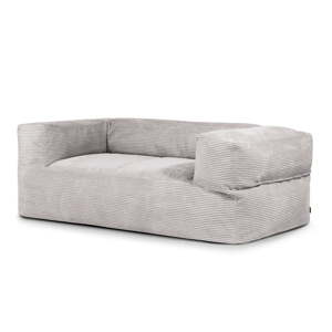 Svijetlo siva vreća za sjedenje od samta Sofa MooG – SLOWDOWN