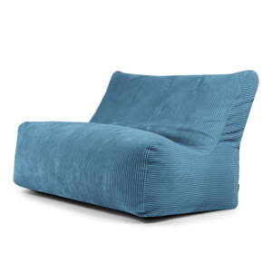 Plava vreća za sjedenje od samta Sofa Seat Lounge – SLOWDOWN