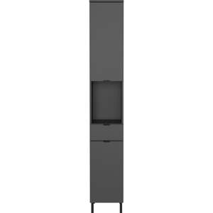 Antracitno sivi visok/uski kupaonski ormarić 30x190 cm Arcena – Germania