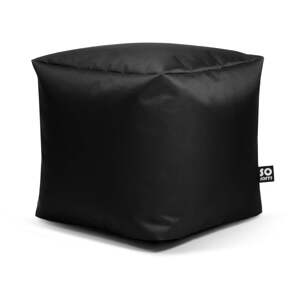 Crna dječja vreća za sjedenje od imitacije kože Cube M – So Soft?