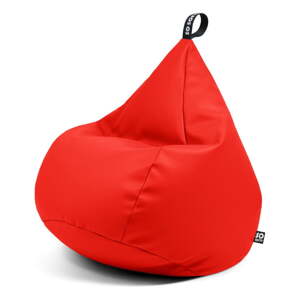 Crvena vreća za sjedenje od imitacije kože Drop L – So Soft?