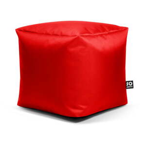 Crvena dječja vreća za sjedenje od imitacije kože Cube M – So Soft?