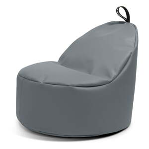 Siva dječja vreća za sjedenje od imitacije kože Round M – So Soft?