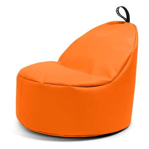 Narančasta vreća za sjedenje od imitacije kože Round XL – So Soft?