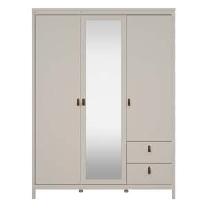 Sivo-bež ormar s ogledalom 150x199x58 cm Madrid – Tvilum