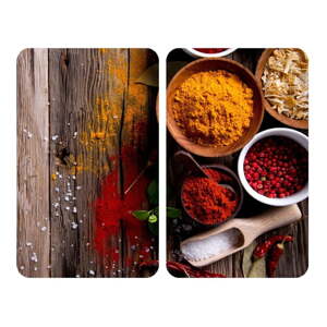 Set od 2 staklena poklopca za štednjak Wenko Spices, 52 x 30 cm