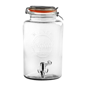 Stakleni dozator pića Kilner, 5 l