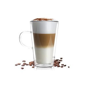 Šalica s dvostrukim staklenim stijenkama Vialli Design Amo Latte, 320 ml