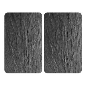 Set od 2 staklena poklopca za štednjak Wenkoo Slates, 52 x 30 cm