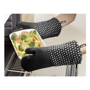 Set od 2 crne silikonske kuhinjske rukavice Wenko Oven