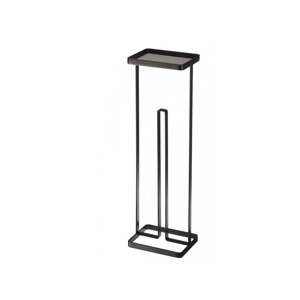 Crni dispenzer za toaletni papir s policom YAMAZAKI Tower
