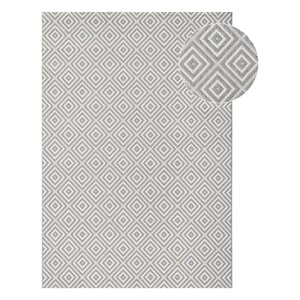 Sivi vanjski tepih NORTHRUGS Karo, 160 x 230 cm