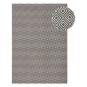 Crno-bijeli vanjski tepih NORTHRUGS Karo, 80 x 150 cm