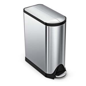 Kanta mat srebrne boje s pedalom simplehuman Butterfly, 45 l