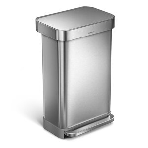 Kanta za otpatke u srebrnoj mat boji 45 l - simplehuman