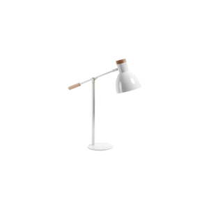 Bijela stolna lampa od masivne bukve s metalnim sjenilom (visina 54 cm) Tescarle – Kave Home