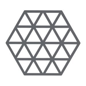 Sivi silikonski podmetač za vruće lonce Zone Triangles