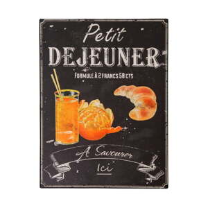 Metalni ukrasni znak 25x33 cm Petit déjeuner – Antic Line