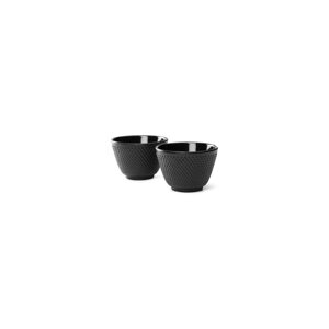 Set od 2 crne šalice za čaj od lijevanog željeza Bredemeijer Jang, ⌀ 7,8 cm