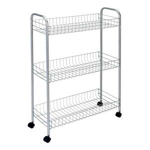 Mobilni stalak s tri police Metaltex Ascona Slim De Luxe, visine 84 cm