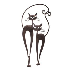 Smeđa zidna dekoracija Dakls Cats II