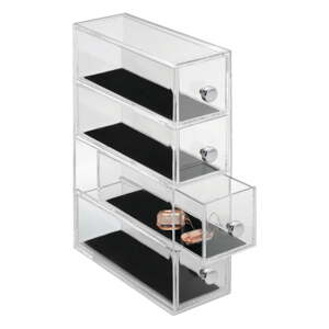 Prozirni oganizer s 4 ladice iDesign Clarity, visina 25,5 cm