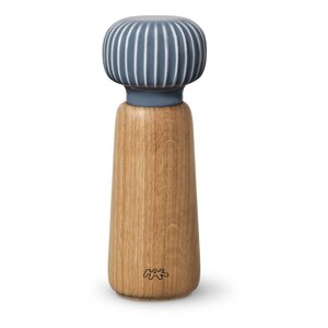 Mlin za začine od hrastovog drveta drveta s antracit porculanskim detaljima Kähler Design Hammershoi, visine 17,5 cm