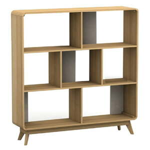 Biblioteka u dekoru hrasta u prirodnoj boji 122x126 cm Caitlin – Støraa