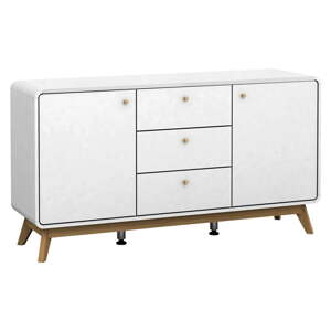 Bijela niska komoda 140x75 cm Caitlin – Støraa