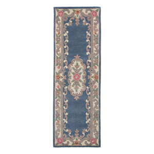Plavi vuneni tepih Flair Rugs Aubusson, 67 x 210 cm