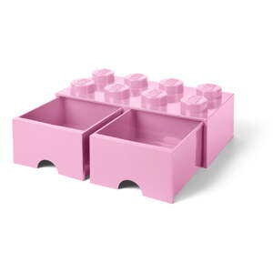 Svijetloružičasta kutija za pohranu s dvije ladice LEGO®